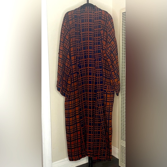 Vintage Navy + Rust Robe ~ Heavy Weight ~ Size L - Picture 1 of 5